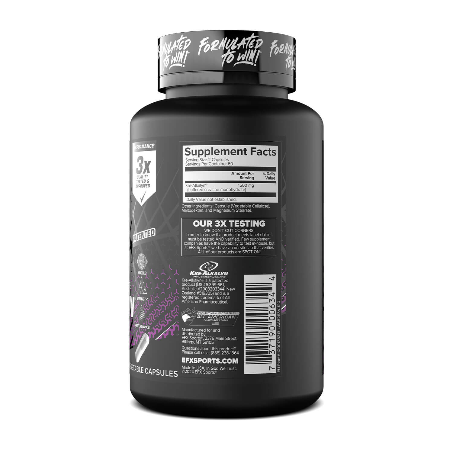EFXSports221124_Website_Amazon_Kre-AlkalynEFXVegan 120s Right Kre-Alkalyn Vegan 120 Capsules Supplement Facts