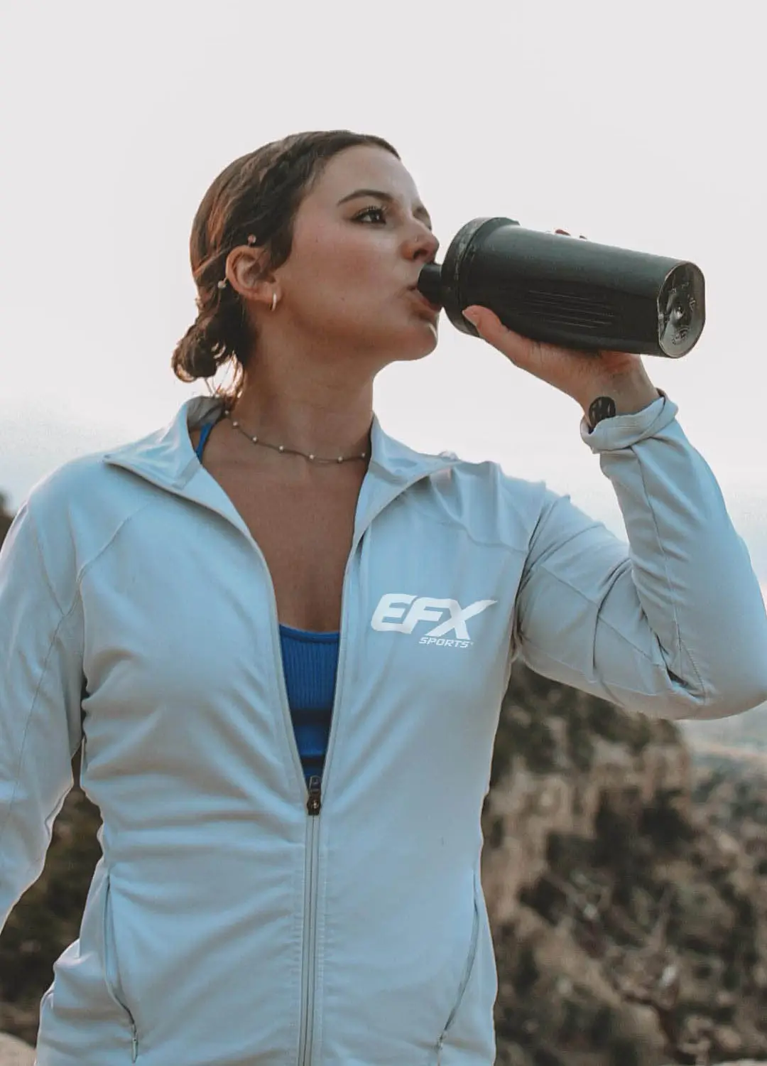 Girl drinking protalyn protein