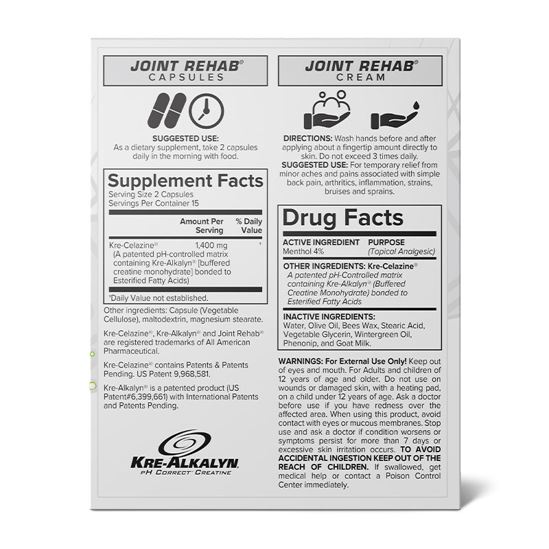 EFX Sports Joint Rehab Sample Facts