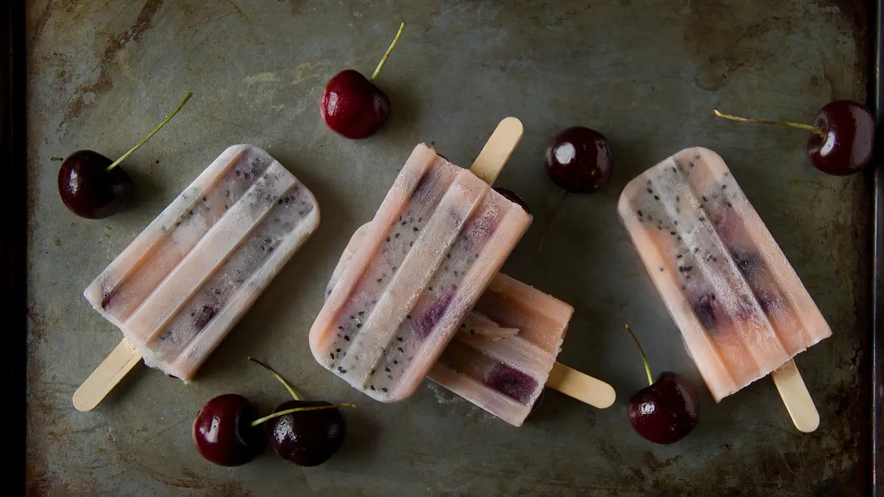 Cherry Dragon Fruit Popsicles