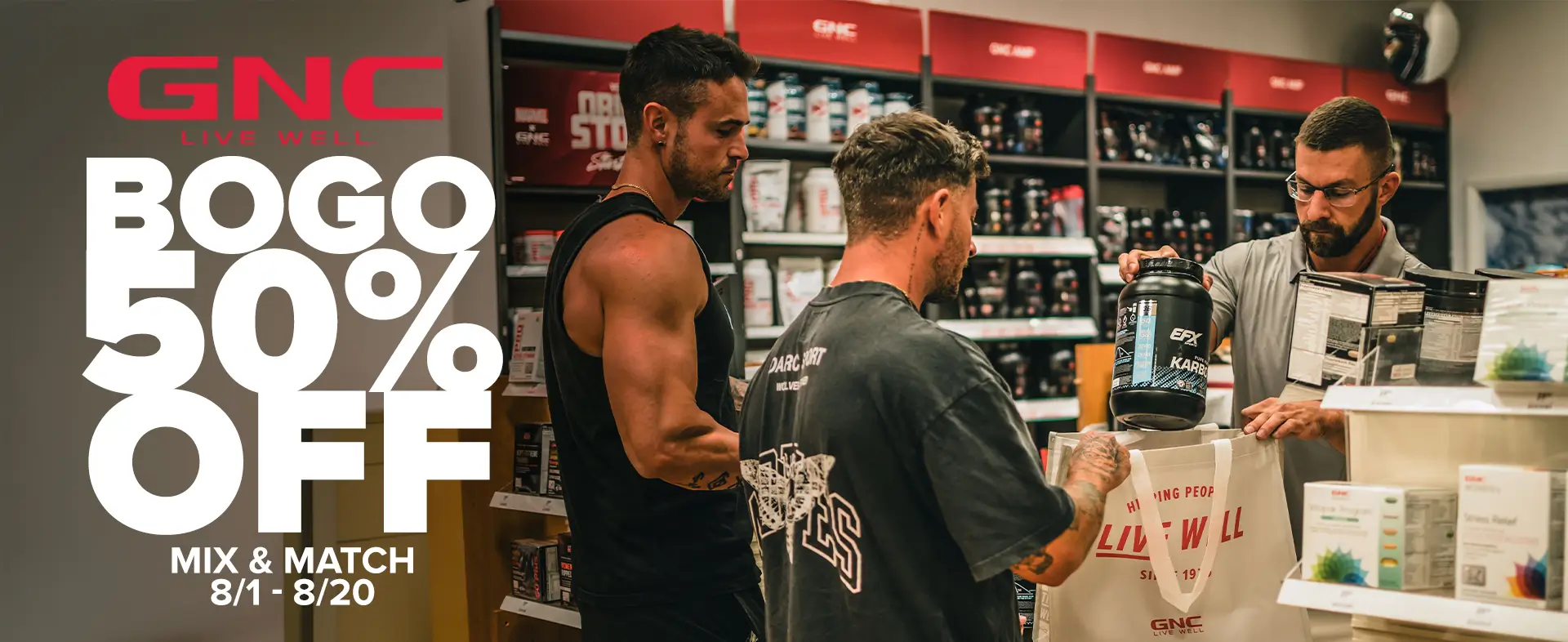 EFX Sports GNC Bogo50
